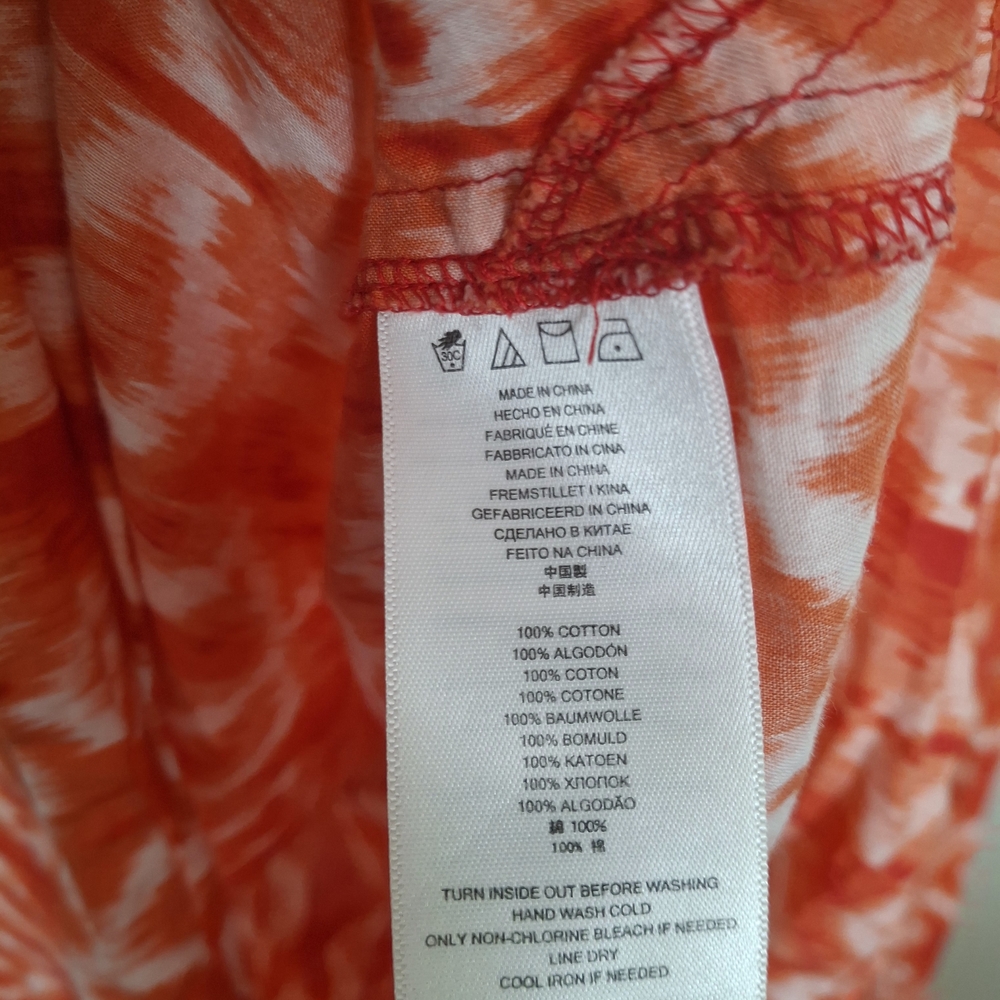 Michael Kors Orange Patterned Blouse - image 4